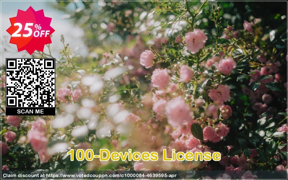 100-Devices Plan Coupon, discount 100-Devices License super discounts code 2024. Promotion: amazing promo code of 100-Devices License 2024