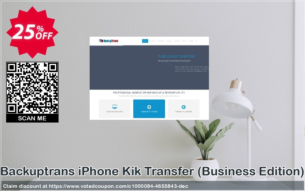Backuptrans iPhone Kik Transfer, Business Edition  Coupon Code Apr 2024, 25% OFF - VotedCoupon
