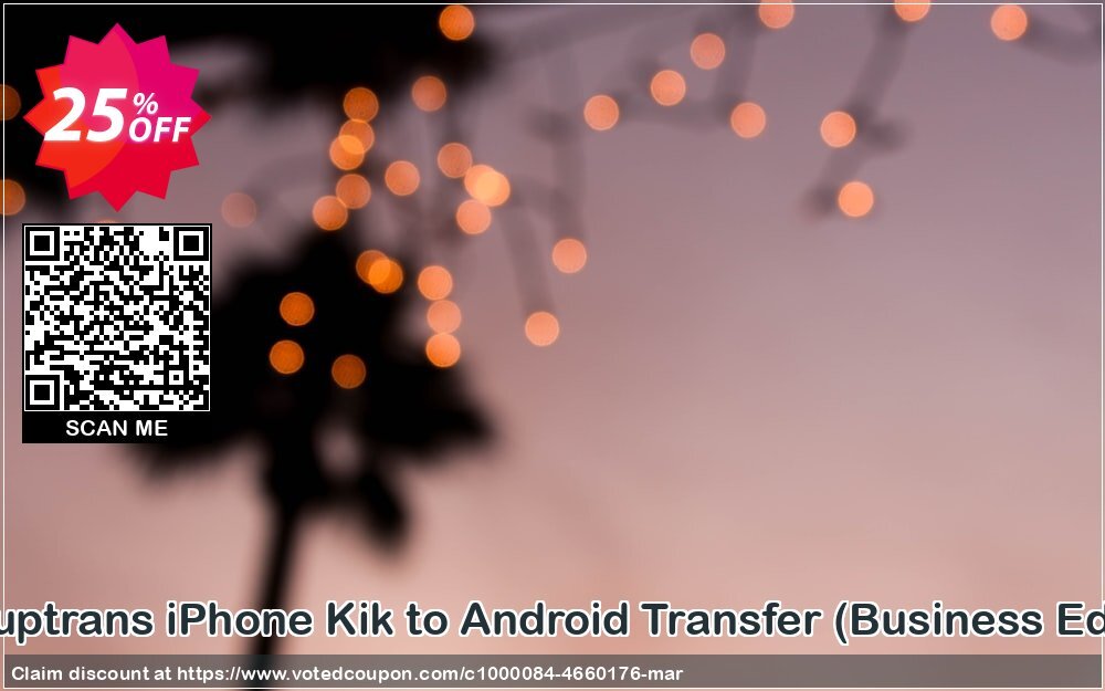 Backuptrans iPhone Kik to Android Transfer, Business Edition  Coupon, discount Backuptrans iPhone Kik to Android Transfer (Business Edition) wondrous promotions code 2024. Promotion: marvelous discounts code of Backuptrans iPhone Kik to Android Transfer (Business Edition) 2024