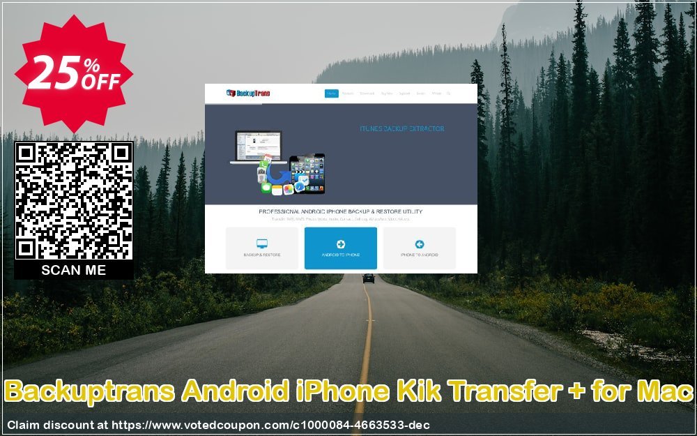 Backuptrans Android iPhone Kik Transfer + for MAC Coupon, discount Holiday Deals. Promotion: excellent offer code of Backuptrans Android iPhone Kik Transfer + for Mac (Personal Edition) 2024