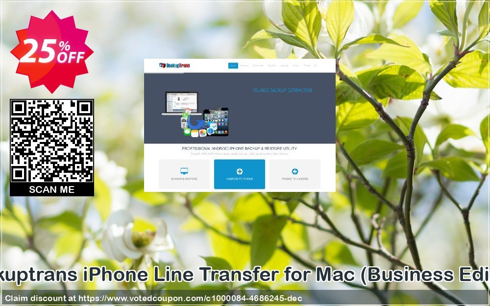 Backuptrans iPhone Line Transfer for MAC, Business Edition  Coupon, discount Backuptrans iPhone Line Transfer for Mac (Business Edition) awesome sales code 2024. Promotion: exclusive promotions code of Backuptrans iPhone Line Transfer for Mac (Business Edition) 2024