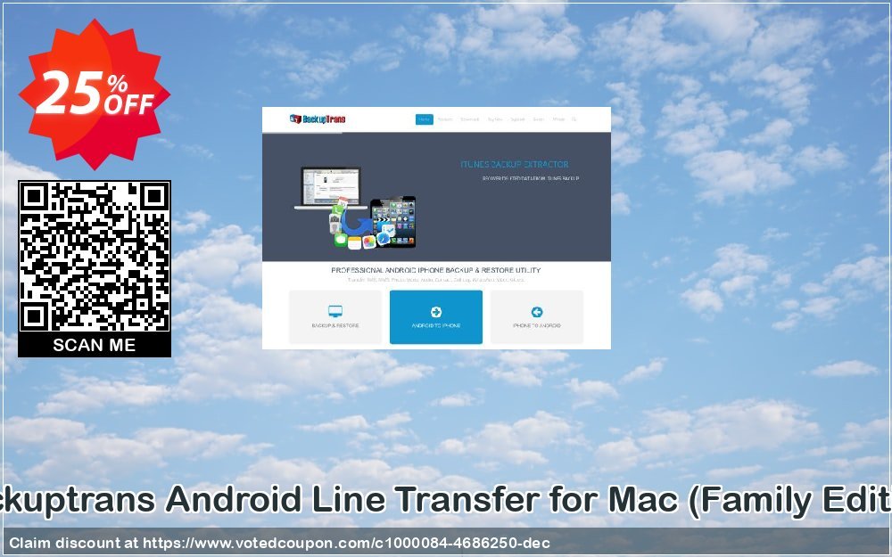 Backuptrans Android Line Transfer for MAC, Family Edition  Coupon, discount Backuptrans Android Line Transfer for Mac (Family Edition) imposing discounts code 2024. Promotion: staggering promo code of Backuptrans Android Line Transfer for Mac (Family Edition) 2024