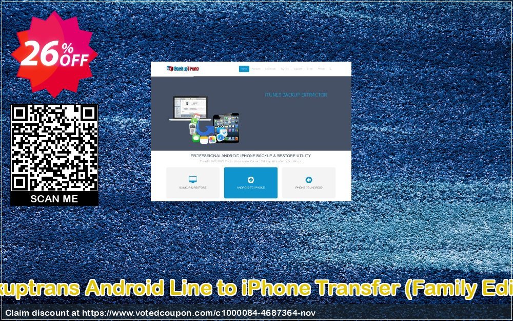 Backuptrans Android Line to iPhone Transfer, Family Edition  Coupon, discount Backuptrans Android Line to iPhone Transfer (Family Edition) awful promotions code 2023. Promotion: awful discounts code of Backuptrans Android Line to iPhone Transfer (Family Edition) 2023