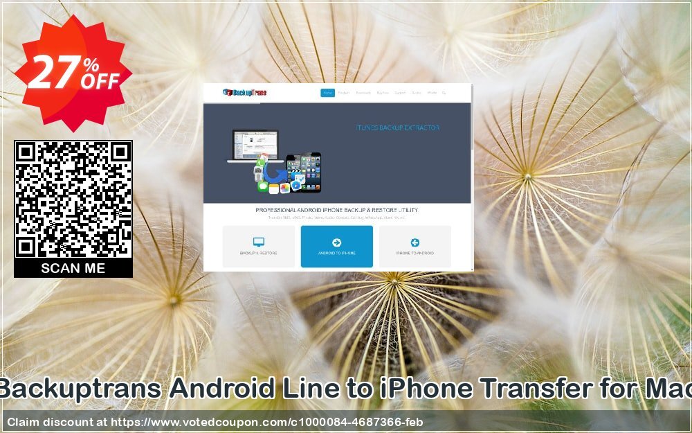 Backuptrans Android Line to iPhone Transfer for MAC Coupon, discount Backuptrans Android Line to iPhone Transfer for Mac (Personal Edition) super deals code 2024. Promotion: amazing sales code of Backuptrans Android Line to iPhone Transfer for Mac (Personal Edition) 2024