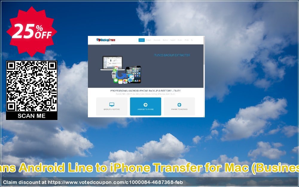 Backuptrans Android Line to iPhone Transfer for MAC, Business Edition  Coupon, discount Backuptrans Android Line to iPhone Transfer for Mac (Business Edition) big discount code 2024. Promotion: best offer code of Backuptrans Android Line to iPhone Transfer for Mac (Business Edition) 2024