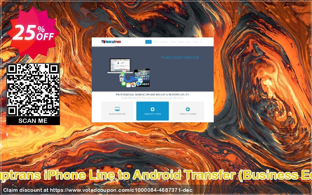 Backuptrans iPhone Line to Android Transfer, Business Edition  Coupon, discount Backuptrans iPhone Line to Android Transfer (Business Edition) exclusive promotions code 2024. Promotion: special discounts code of Backuptrans iPhone Line to Android Transfer (Business Edition) 2024