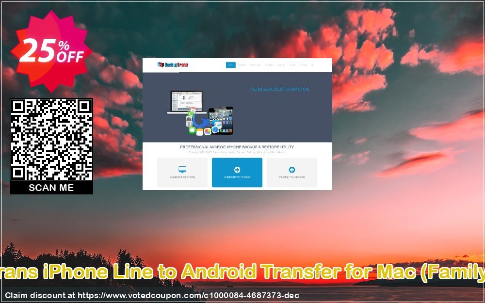 Backuptrans iPhone Line to Android Transfer for MAC, Family Edition  Coupon, discount Backuptrans iPhone Line to Android Transfer for Mac (Family Edition) wonderful deals code 2024. Promotion: awesome sales code of Backuptrans iPhone Line to Android Transfer for Mac (Family Edition) 2024