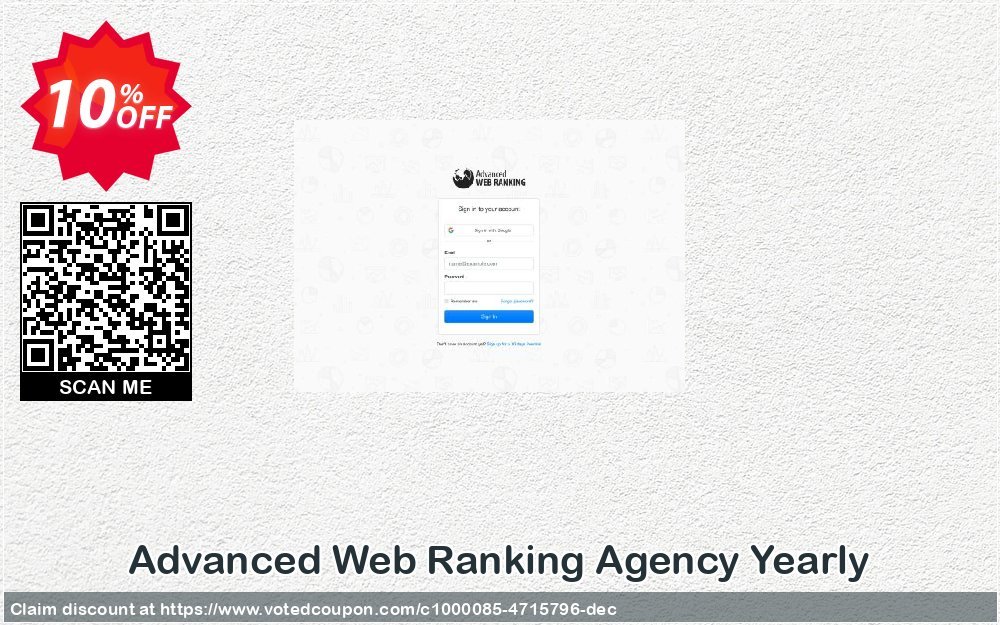 Advanced Web Ranking Agency Yearly Coupon, discount Advanced Web Ranking Agency Yearly best discount code 2023. Promotion: best discount code of Advanced Web Ranking Agency Yearly 2023