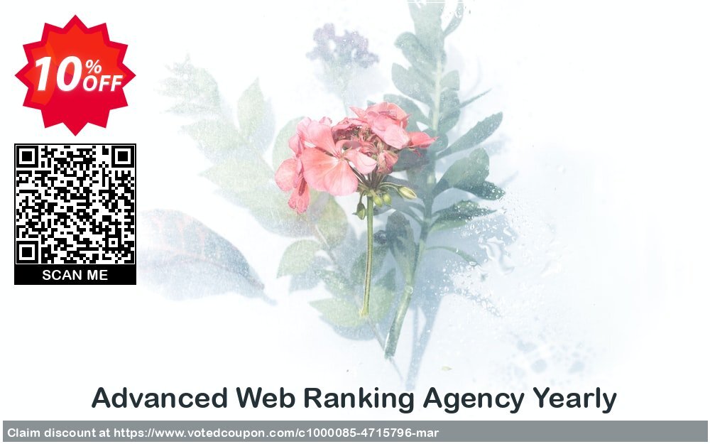 Advanced Web Ranking Agency Yearly Coupon, discount Advanced Web Ranking Agency Yearly best discount code 2024. Promotion: best discount code of Advanced Web Ranking Agency Yearly 2024