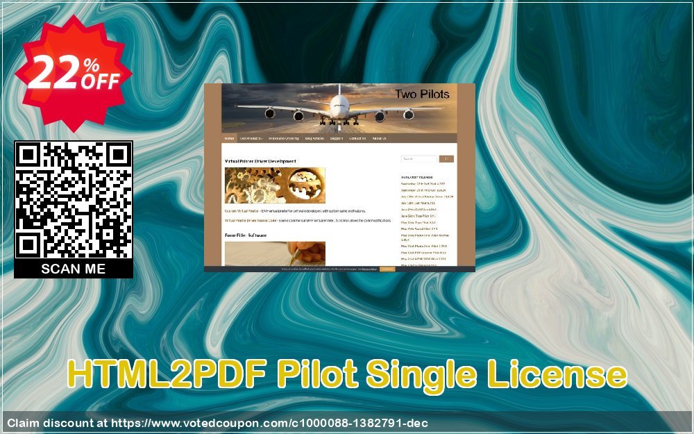 HTML2PDF Pilot Single Plan Coupon, discount HTML2PDF Pilot Single License Best discounts code 2023. Promotion: marvelous promotions code of HTML2PDF Pilot Single License 2023