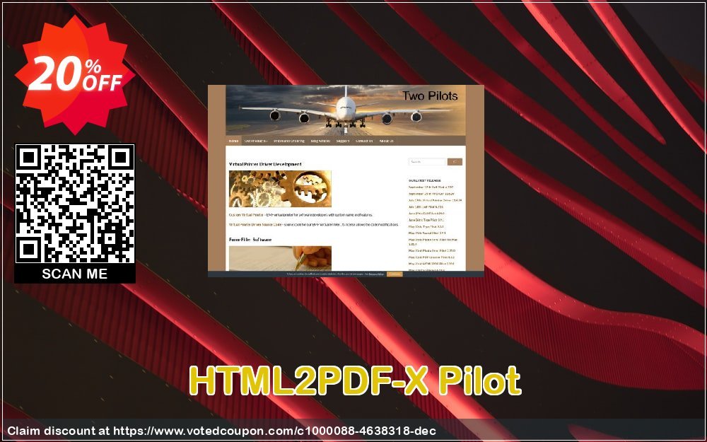 HTML2PDF-X Pilot Coupon, discount HTML2PDF-X Pilot impressive promo code 2023. Promotion: impressive promo code of HTML2PDF-X Pilot 2023
