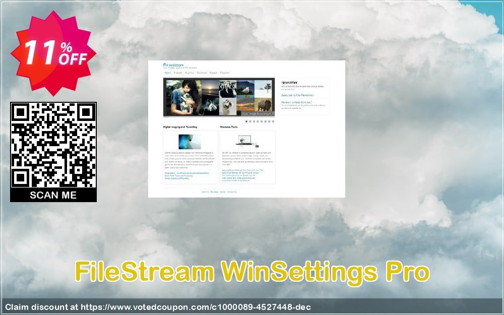 FileStream WinSettings Pro Coupon, discount FileStream WinSettings Pro super promo code 2023. Promotion: super promo code of FileStream WinSettings Pro 2023