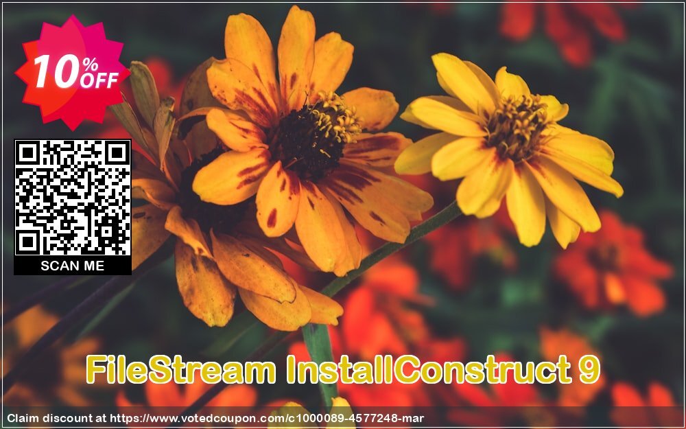 FileStream InstallConstruct 9 Coupon, discount FileStream InstallConstruct 9 exclusive promotions code 2024. Promotion: exclusive promotions code of FileStream InstallConstruct 9 2024