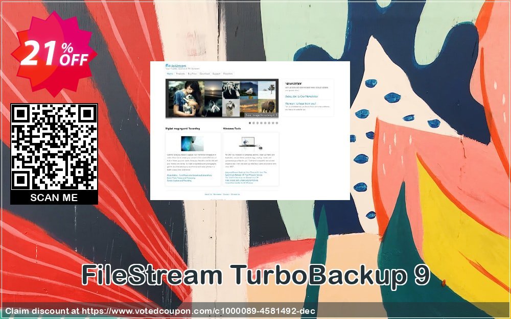 FileStream TurboBackup 9 Coupon, discount FileStream TurboBackup 9 excellent deals code 2023. Promotion: excellent deals code of FileStream TurboBackup 9 2023