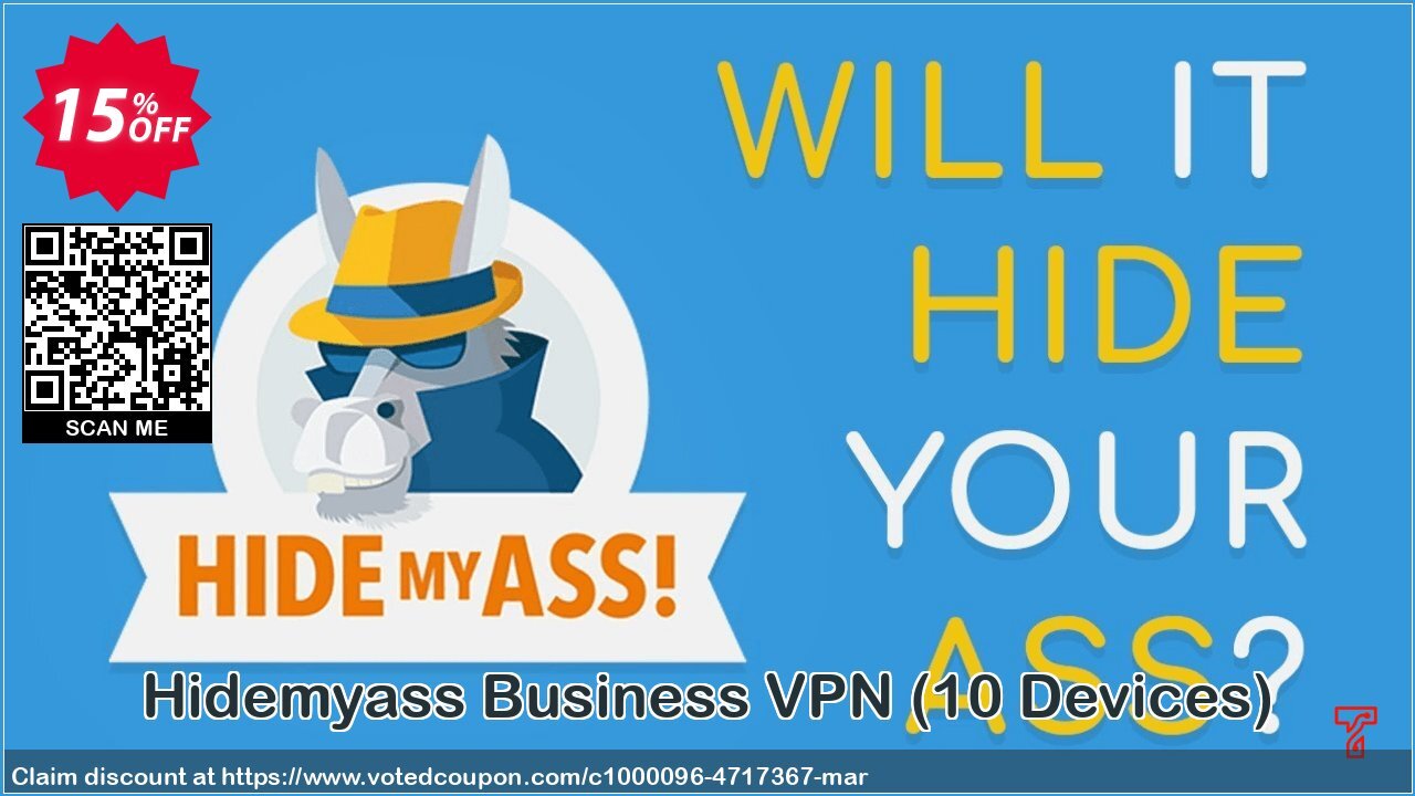 Hidemyass Business VPN, 10 Devices  Coupon, discount HMA! Business VPN - 10 Devices amazing promotions code 2024. Promotion: amazing promotions code of HMA! Business VPN - 10 Devices 2024