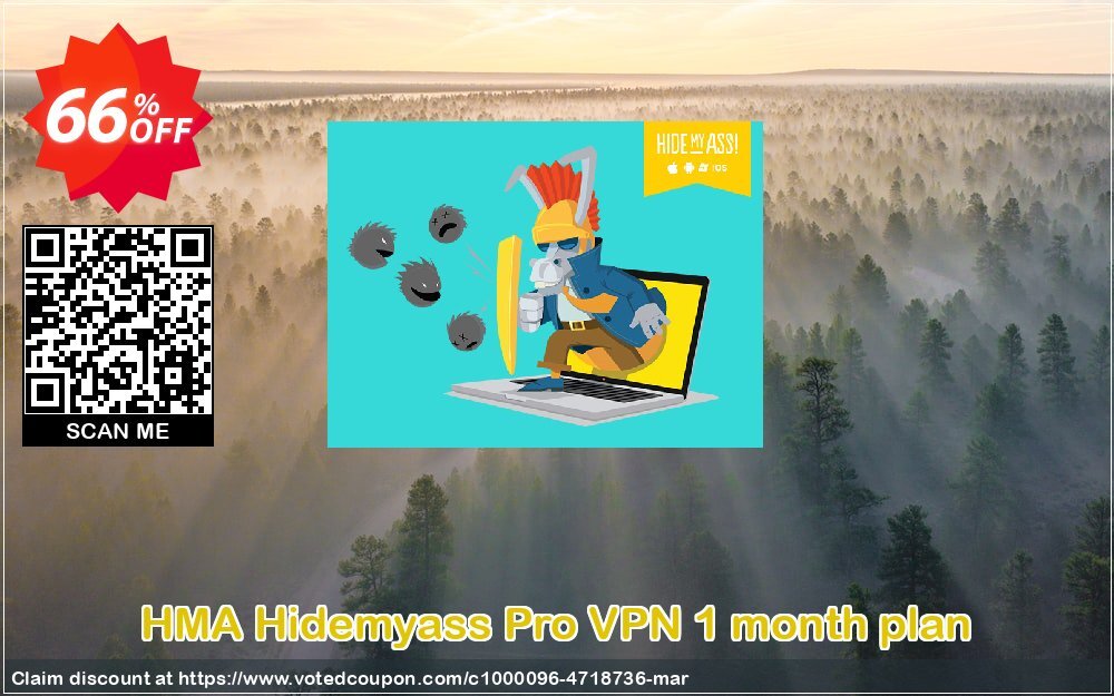 HMA Hidemyass Pro VPN Monthly plan Coupon, discount 1 Month HMA! Pro VPN $4.99 awful discount code 2024. Promotion: awful discount code of 1 Month HMA! Pro VPN $4.99 2024