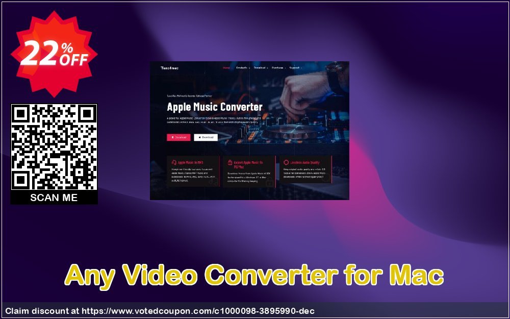 Any Video Converter for MAC Coupon, discount Any Video Converter for Mac wonderful offer code 2023. Promotion: wonderful offer code of Any Video Converter for Mac 2023