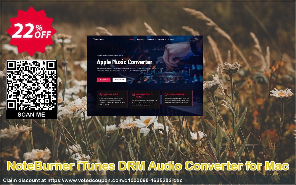 NoteBurner iTunes DRM Audio Converter for MAC Coupon, discount NoteBurner iTunes DRM Audio Converter for Mac imposing promo code 2023. Promotion: imposing promo code of NoteBurner iTunes DRM Audio Converter for Mac 2023