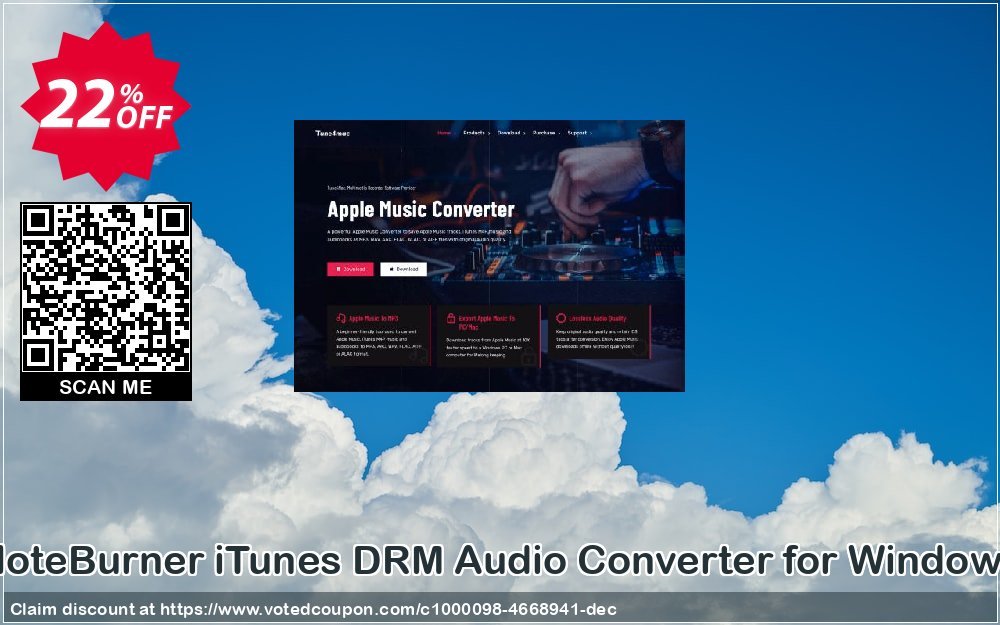 NoteBurner iTunes DRM Audio Converter for WINDOWS Coupon, discount NoteBurner iTunes DRM Audio Converter for Windows awful promotions code 2023. Promotion: awful promotions code of NoteBurner iTunes DRM Audio Converter for Windows 2023