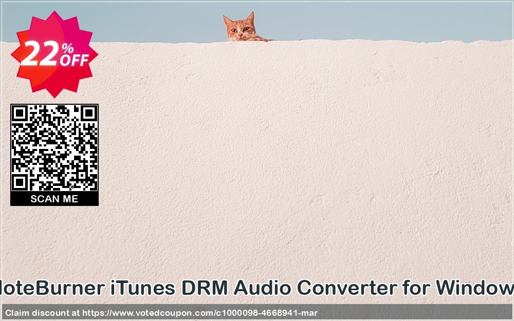 NoteBurner iTunes DRM Audio Converter for WINDOWS Coupon, discount NoteBurner iTunes DRM Audio Converter for Windows awful promotions code 2024. Promotion: awful promotions code of NoteBurner iTunes DRM Audio Converter for Windows 2024