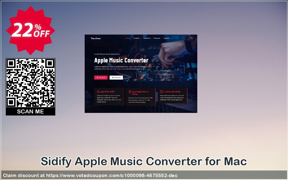 Sidify Apple Music Converter for MAC Coupon, discount Sidify Apple Music Converter for Mac wonderful offer code 2023. Promotion: wonderful offer code of Sidify Apple Music Converter for Mac 2023