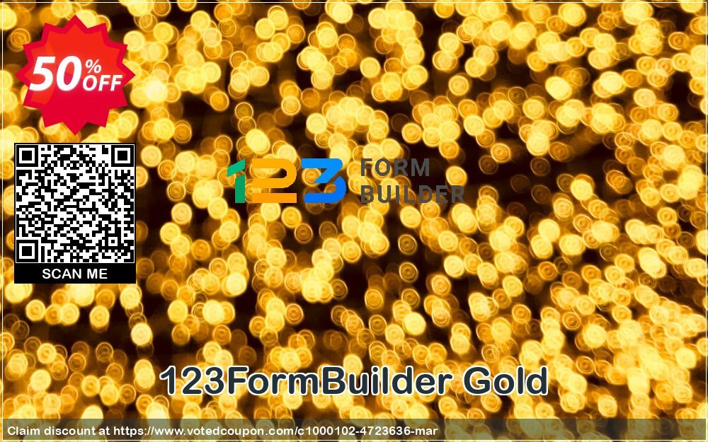 123FormBuilder Gold Coupon, discount Default Affiliate PROMO. Promotion: awful discount code of 123FormBuilder Gold Plan -- yearly subscription 2024