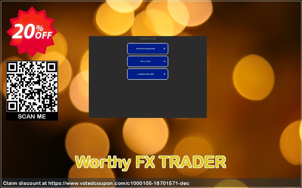 Worthy FX TRADER Coupon, discount Worthy FX TRADER exclusive offer code 2023. Promotion: exclusive offer code of Worthy FX TRADER 2023