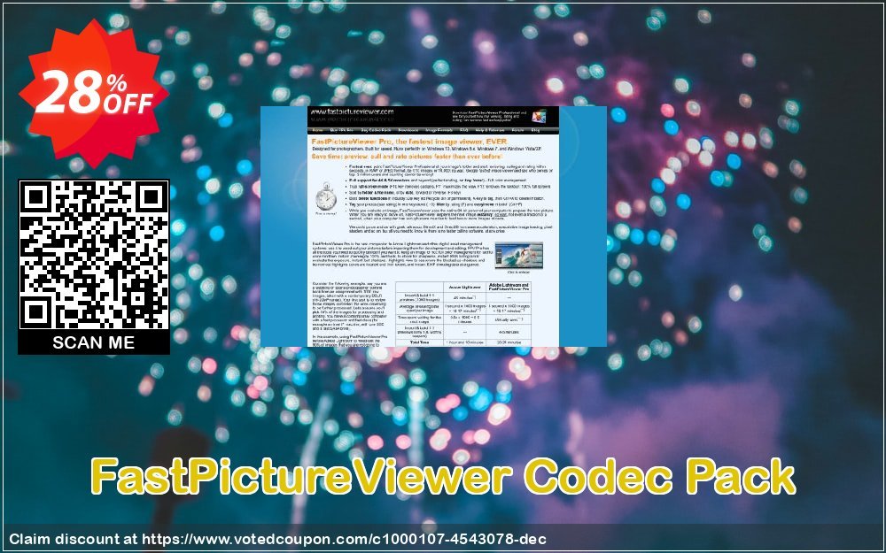 FastPictureViewer Codec Pack Coupon, discount FastPictureViewer Codec Pack formidable promo code 2023. Promotion: formidable promo code of FastPictureViewer Codec Pack 2023