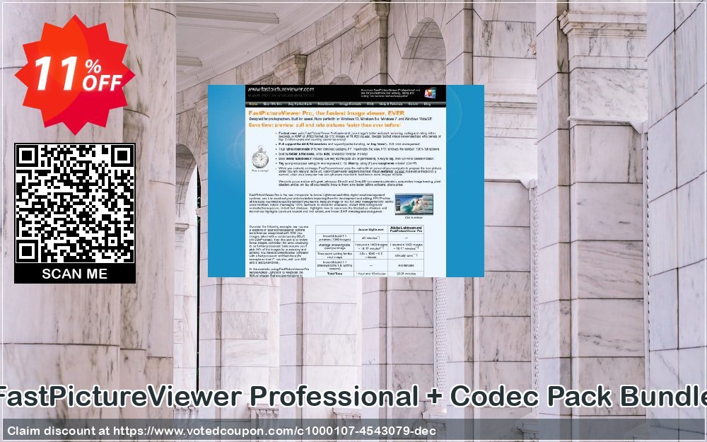 FastPictureViewer Professional + Codec Pack Bundle Coupon, discount FPV Pro + Codec Pack Specials 10%. Promotion: fearsome discounts code of FastPictureViewer Professional + Codec Pack Bundle 2023
