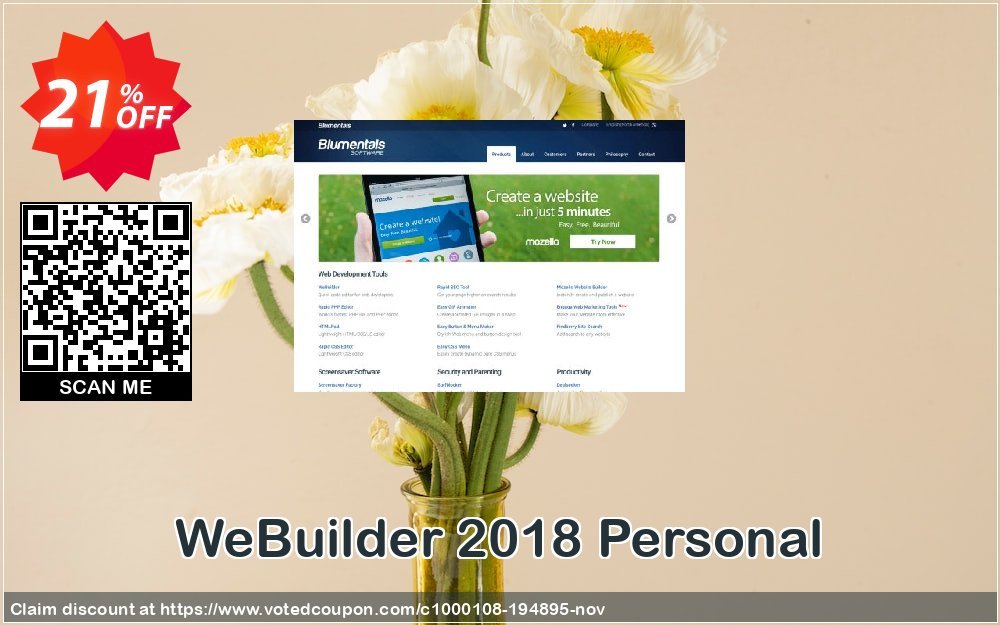 WeBuilder 2018 Personal Coupon, discount WeBuilder 2023 Personal special promo code 2023. Promotion: special promo code of WeBuilder 2023 Personal 2023
