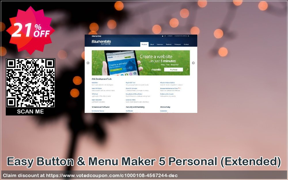 Easy Button & Menu Maker 5 Personal, Extended  Coupon, discount Easy Button & Menu Maker 5 Personal (Extended) wonderful promotions code 2023. Promotion: wonderful promotions code of Easy Button & Menu Maker 5 Personal (Extended) 2023