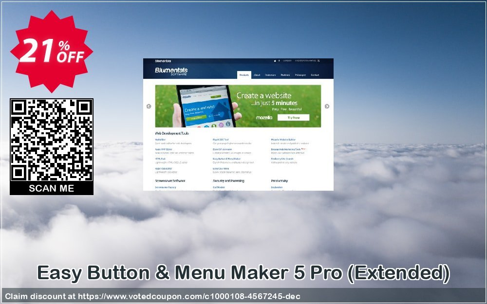 Easy Button & Menu Maker 5 Pro, Extended  Coupon, discount Easy Button & Menu Maker 5 Pro (Extended) amazing sales code 2023. Promotion: amazing sales code of Easy Button & Menu Maker 5 Pro (Extended) 2023