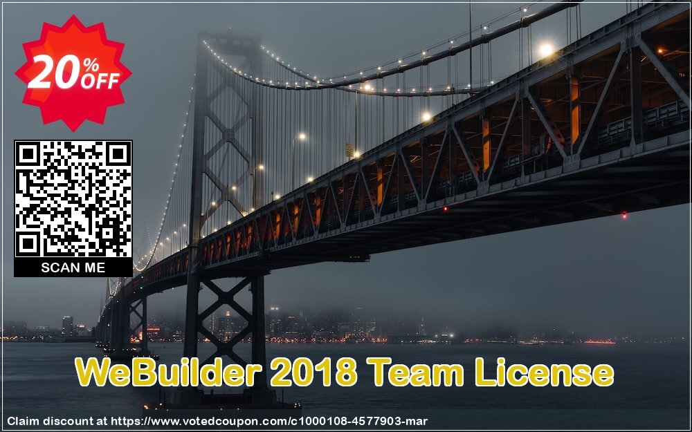 WeBuilder 2018 Team Plan Coupon, discount WeBuilder 2024 Team License excellent promo code 2024. Promotion: excellent promo code of WeBuilder 2024 Team License 2024