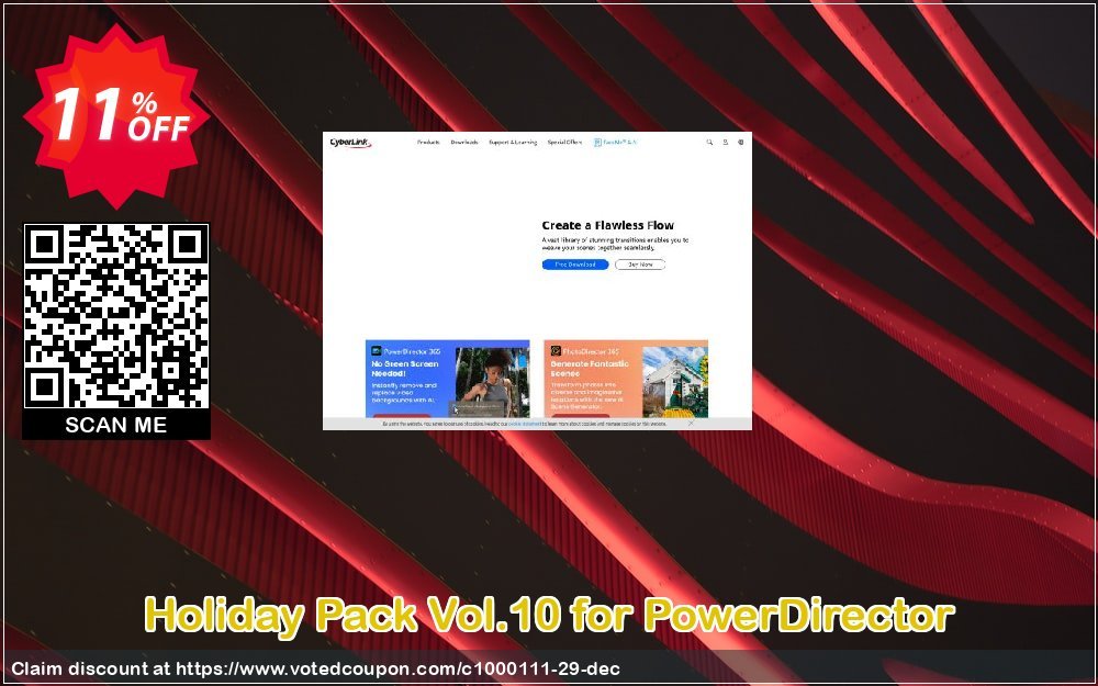 Holiday Pack Vol.10 for PowerDirector Coupon Code Apr 2024, 11% OFF - VotedCoupon