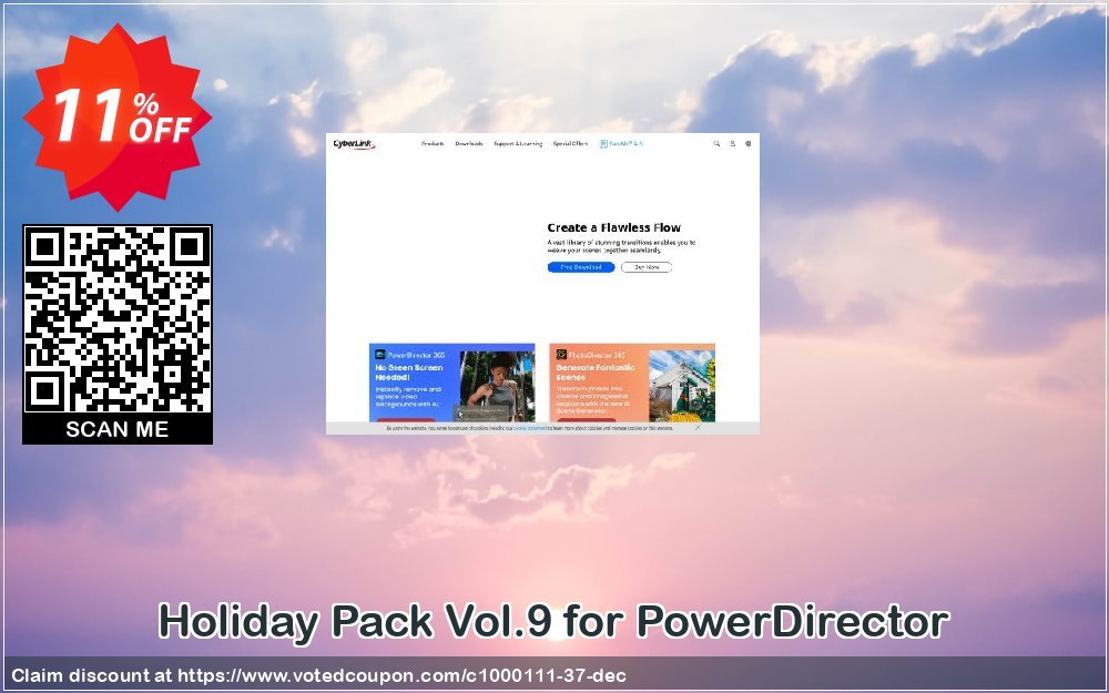 Holiday Pack Vol.9 for PowerDirector Coupon Code Apr 2024, 11% OFF - VotedCoupon