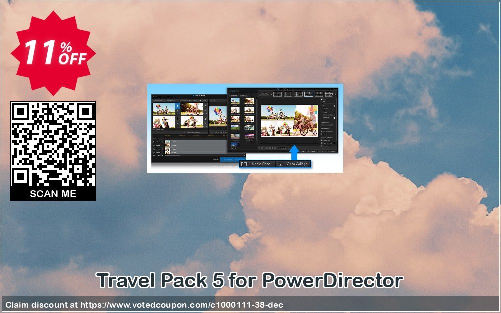 Travel Pack 5 for PowerDirector Coupon, discount Travel Pack 5 for PowerDirector Deal. Promotion: Travel Pack 5 for PowerDirector Exclusive offer