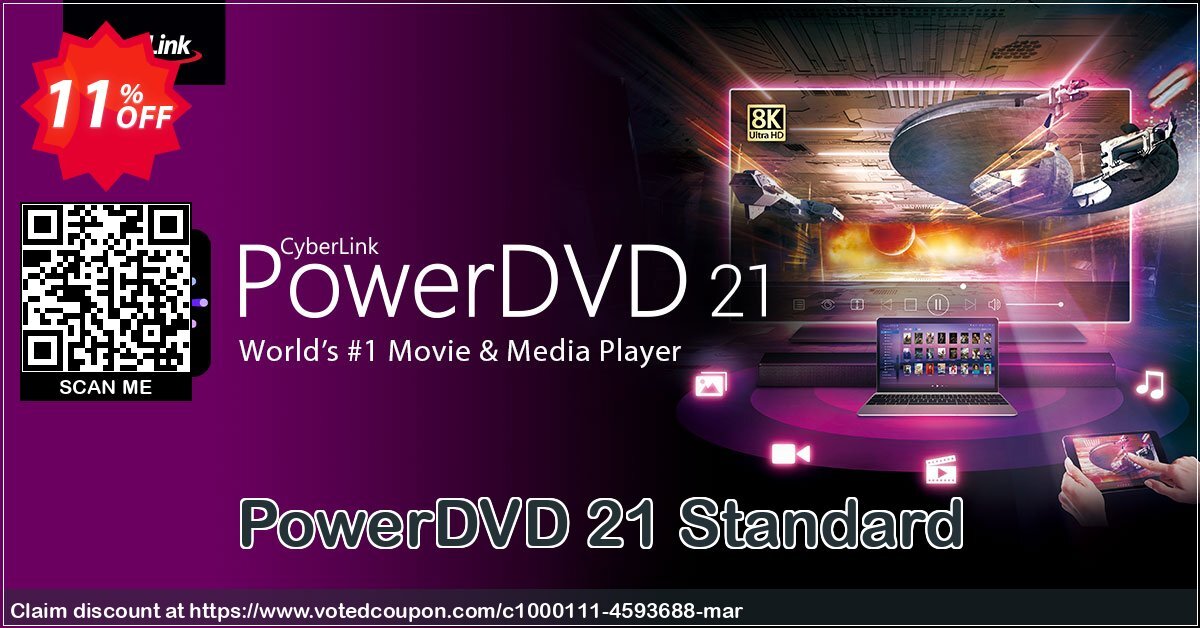 PowerDVD 21 Standard Coupon Code Apr 2024, 11% OFF - VotedCoupon