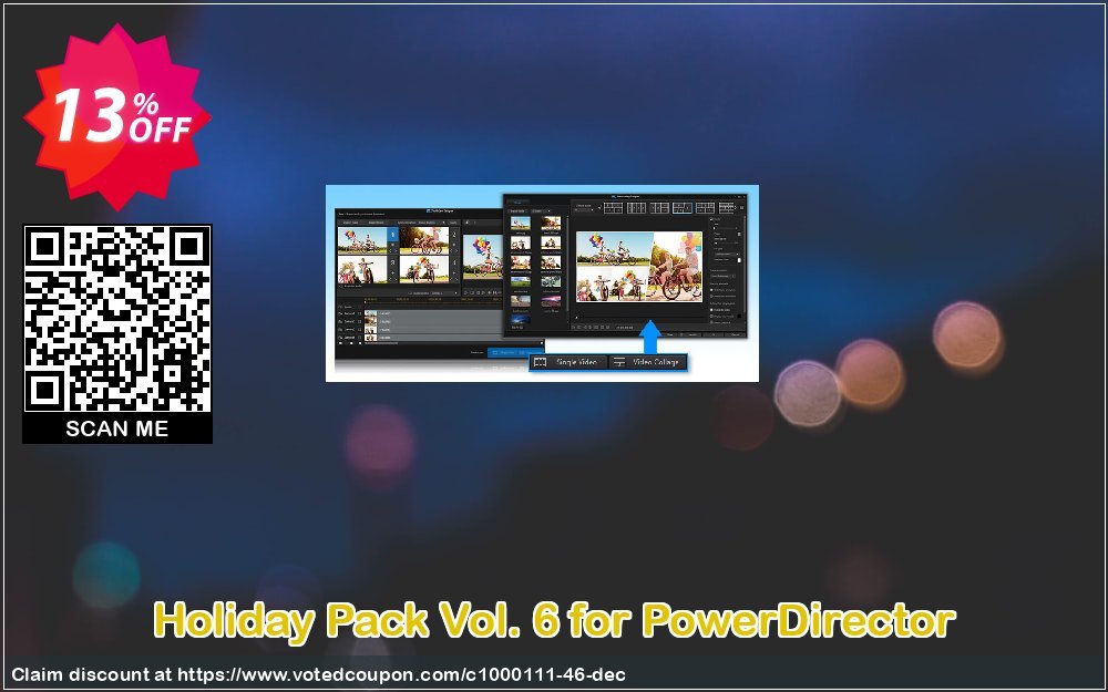 Holiday Pack Vol. 6 for PowerDirector Coupon, discount Holiday Pack Vol. 6for PowerDirector Deal. Promotion: Holiday Pack Vol. 6for PowerDirector Exclusive offer