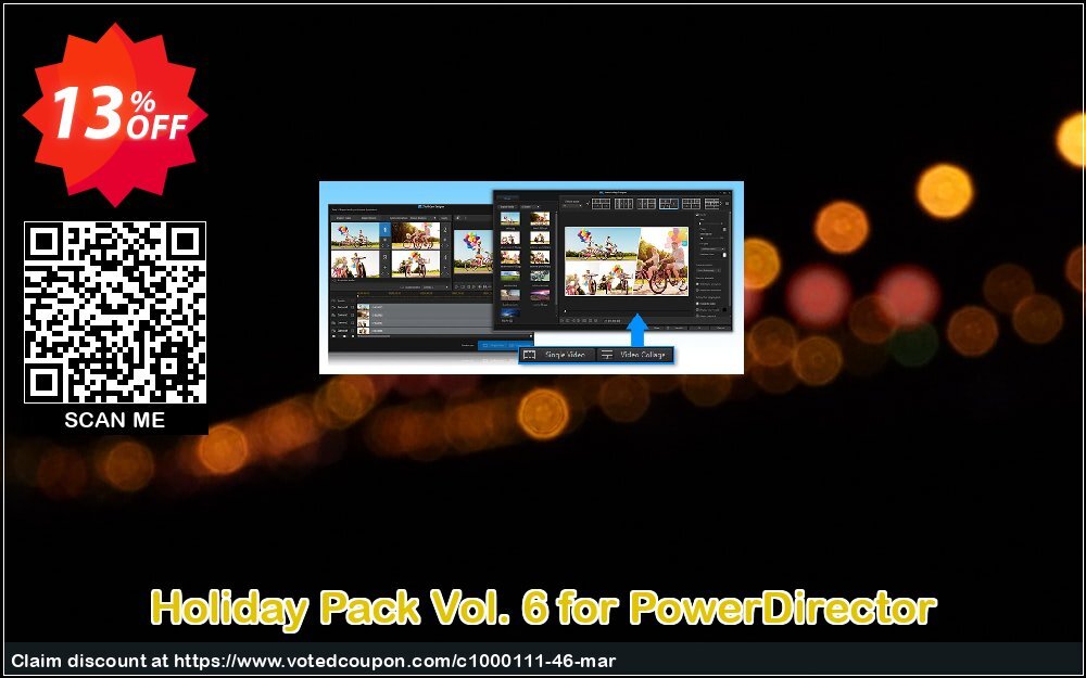 Holiday Pack Vol. 6 for PowerDirector Coupon Code Apr 2024, 13% OFF - VotedCoupon