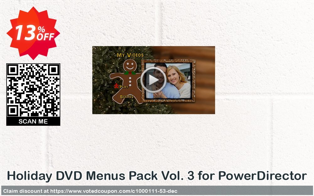 Holiday DVD Menus Pack Vol. 3 for PowerDirector Coupon Code Apr 2024, 13% OFF - VotedCoupon