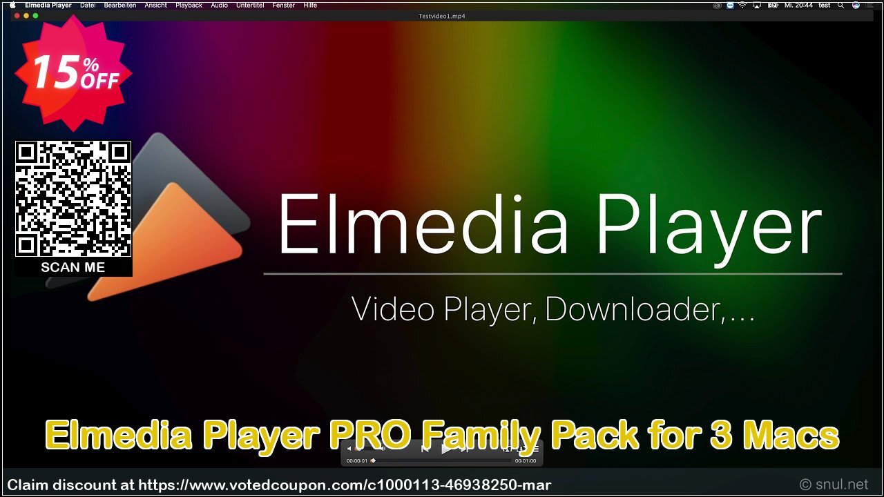 Elmedia Player PRO Family Pack for 3 MACs Coupon Code Jun 2024, 15% OFF - VotedCoupon