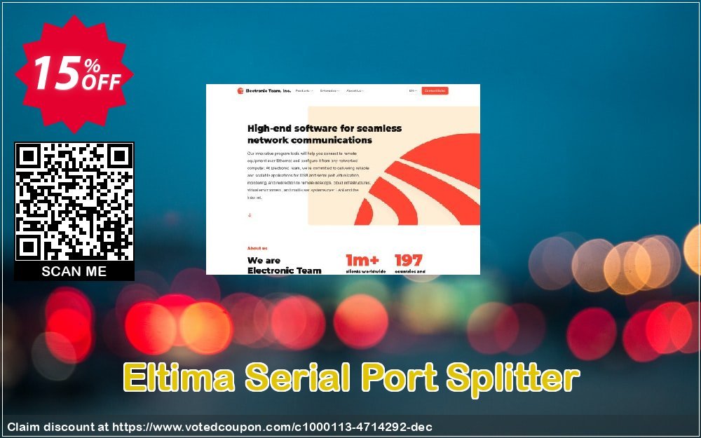 Eltima Serial Port Splitter Coupon, discount Serial Port Splitter dreaded discounts code 2024. Promotion: dreaded discounts code of Serial Port Splitter 2024