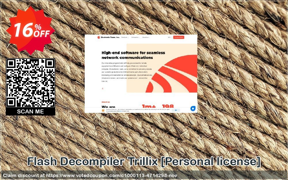 Flash Decompiler Trillix /Personal Plan/ Coupon, discount Flash Decompiler Trillix [Personal license] amazing promo code 2023. Promotion: amazing promo code of Flash Decompiler Trillix [Personal license] 2023
