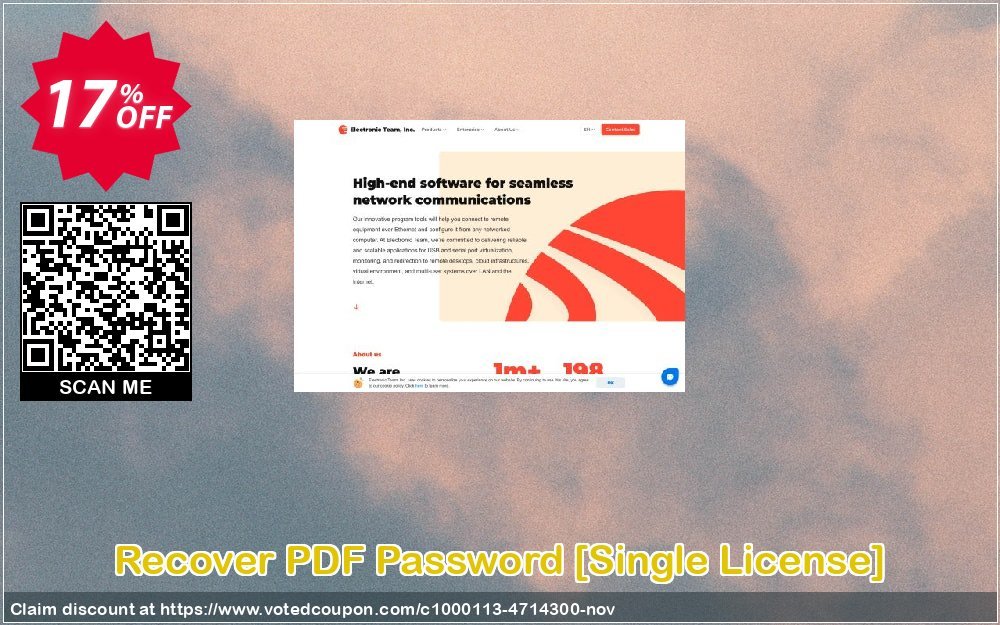 Recover PDF Password /Single Plan/ Coupon, discount Recover PDF Password [Single License] best promotions code 2023. Promotion: best promotions code of Recover PDF Password [Single License] 2023