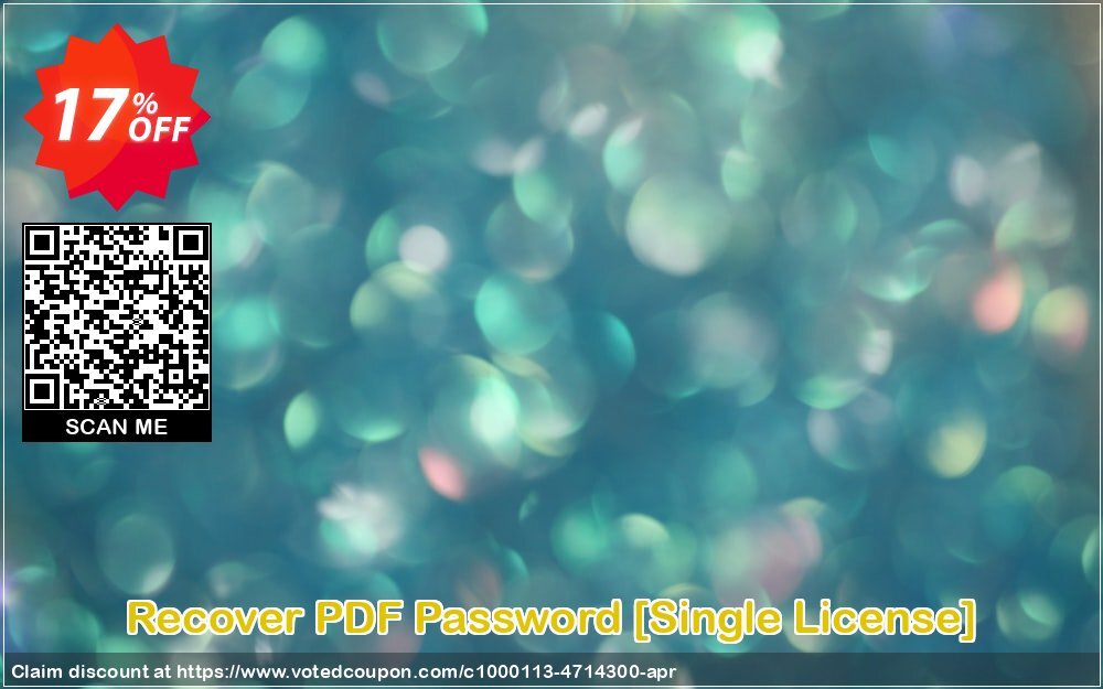 Recover PDF Password /Single Plan/ Coupon, discount Recover PDF Password [Single License] best promotions code 2024. Promotion: best promotions code of Recover PDF Password [Single License] 2024