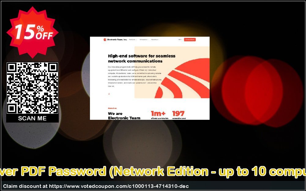 Recover PDF Password, Network Edition - up to 10 computers  Coupon, discount Recover PDF Password (Network Edition - up to 10 computers) imposing offer code 2024. Promotion: imposing offer code of Recover PDF Password (Network Edition - up to 10 computers) 2024
