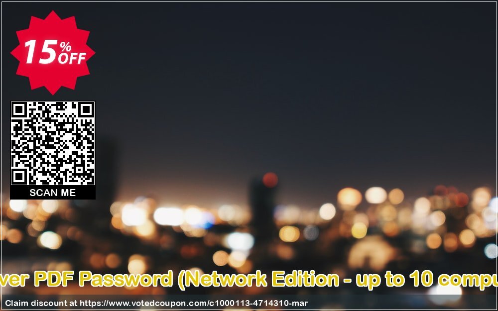 Recover PDF Password, Network Edition - up to 10 computers  Coupon, discount Recover PDF Password (Network Edition - up to 10 computers) imposing offer code 2024. Promotion: imposing offer code of Recover PDF Password (Network Edition - up to 10 computers) 2024