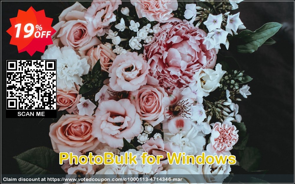 PhotoBulk for WINDOWS Coupon, discount PhotoBulk for Windows best discount code 2024. Promotion: best discount code of PhotoBulk for Windows 2024