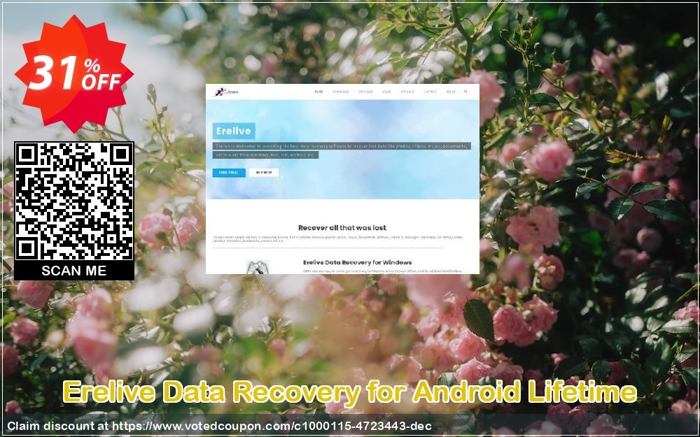 Erelive Data Recovery for Android Lifetime Coupon, discount 30% off. Promotion: impressive sales code of  Erelive Data Recovery for Android Lifetime 2023