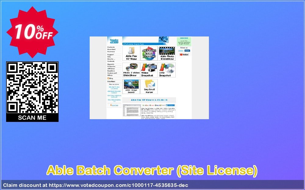 Able Batch Converter, Site Plan  Coupon, discount Able Batch Converter (Site License) Best discount code 2023. Promotion: super offer code of Able Batch Converter (Site License) 2023